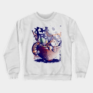 Cat sleeping Ramen Crewneck Sweatshirt